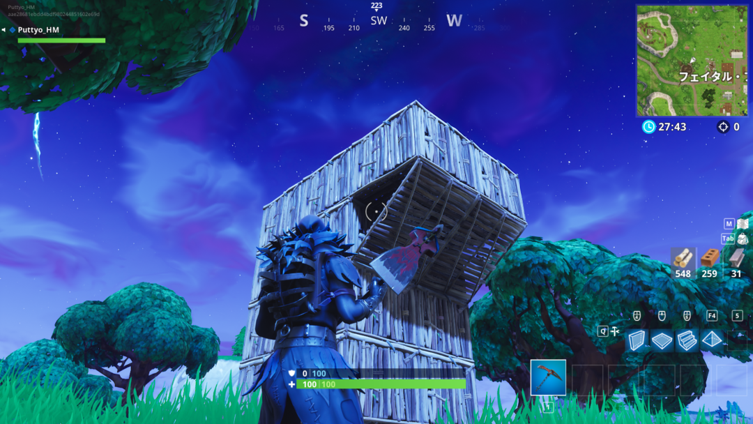 フォートナイトの建築