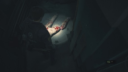 バイオRE2 ゾンビの欠損描写1