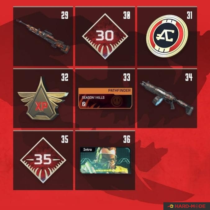 バトルパス apex 報酬36まで